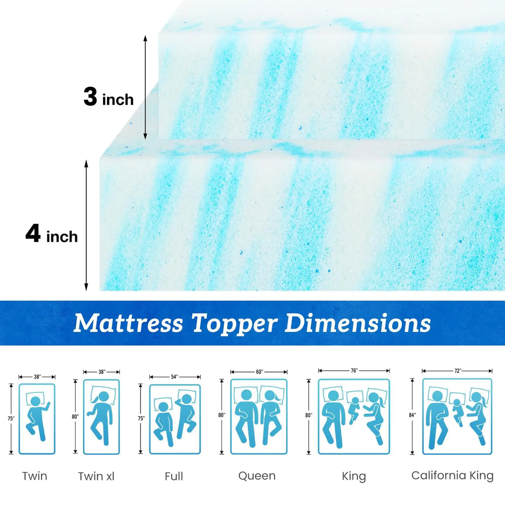 Gel Cooling Memory Foam Topper