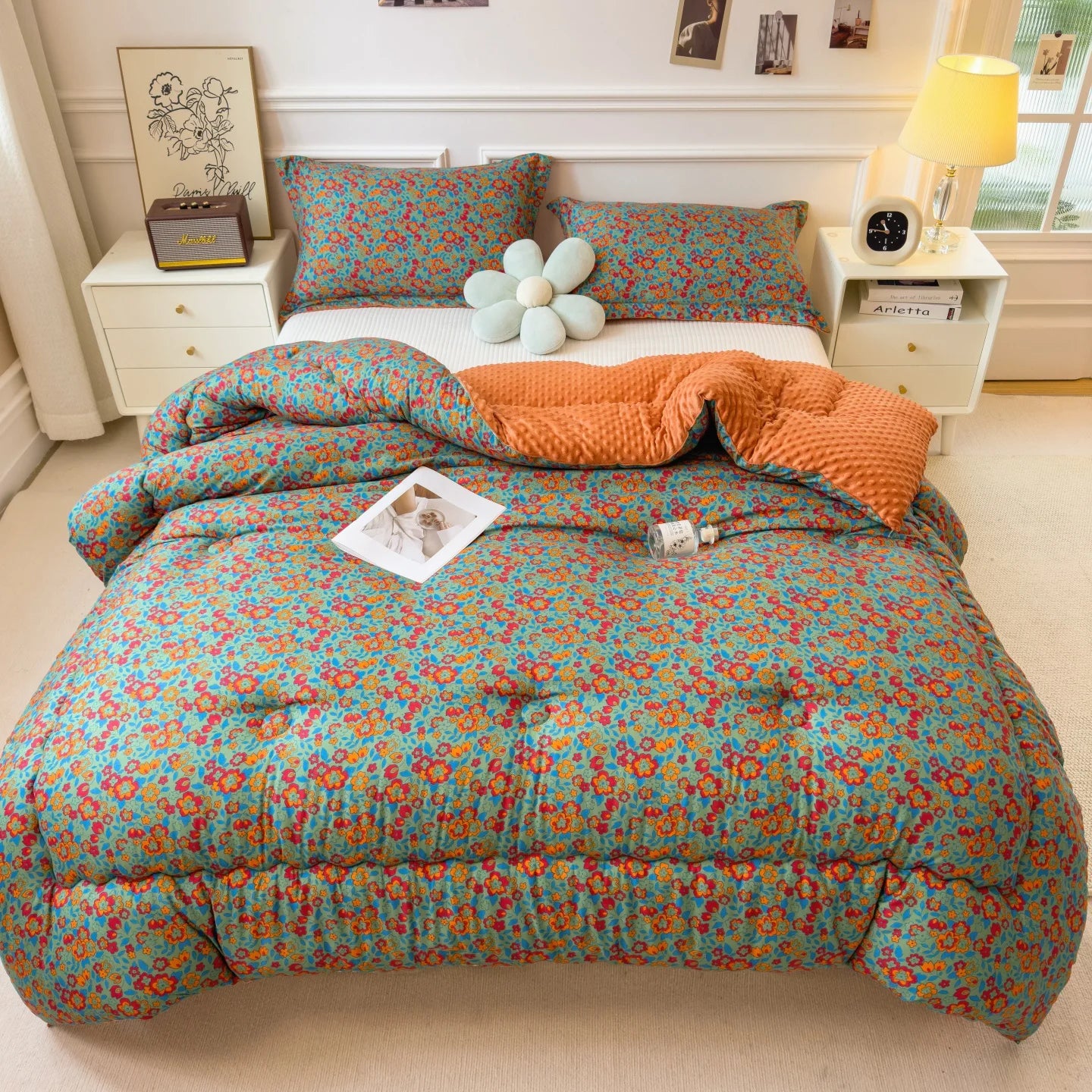 Floral Winter Quilt Comforter