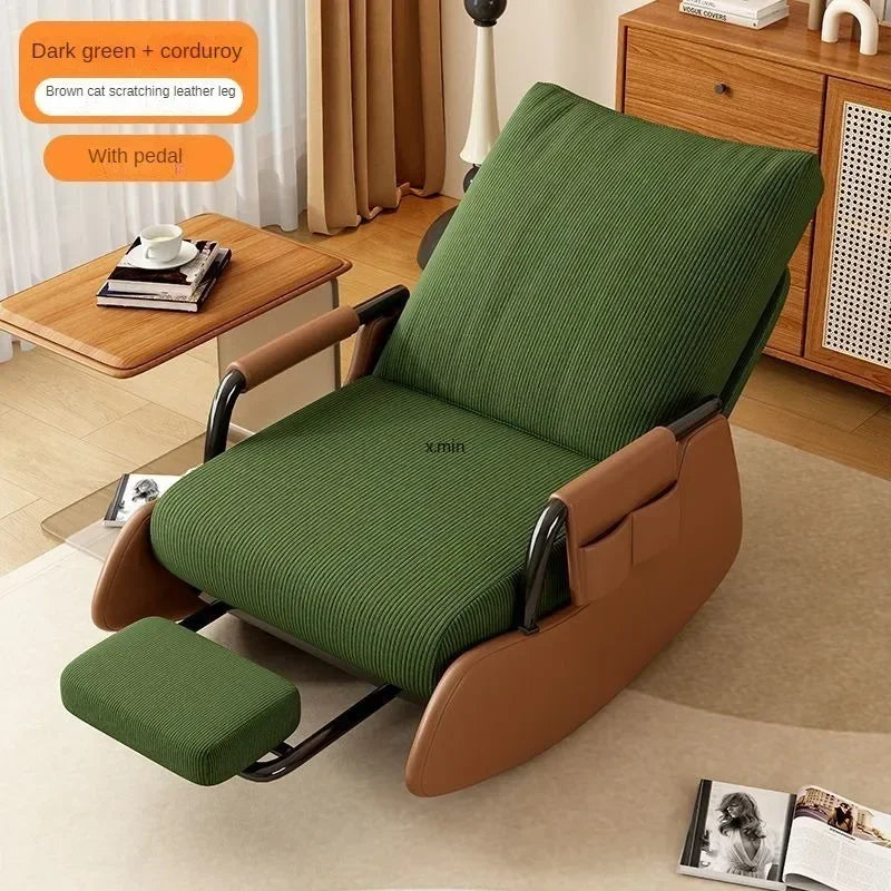 Modern Velvet Rocking Lounge Chair