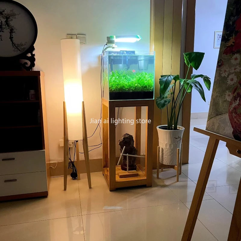 Zen Walnut Floor Lamp
