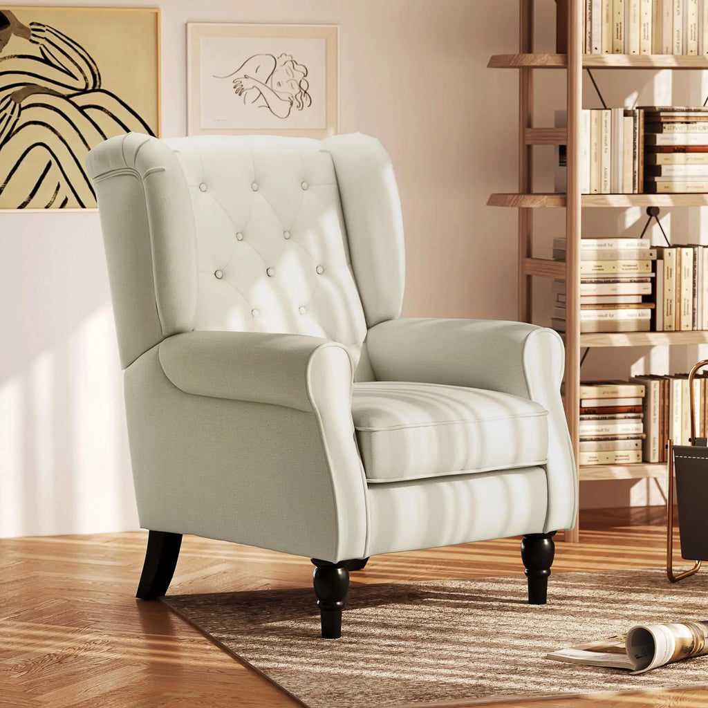 Tufted Wingback Accent Chair