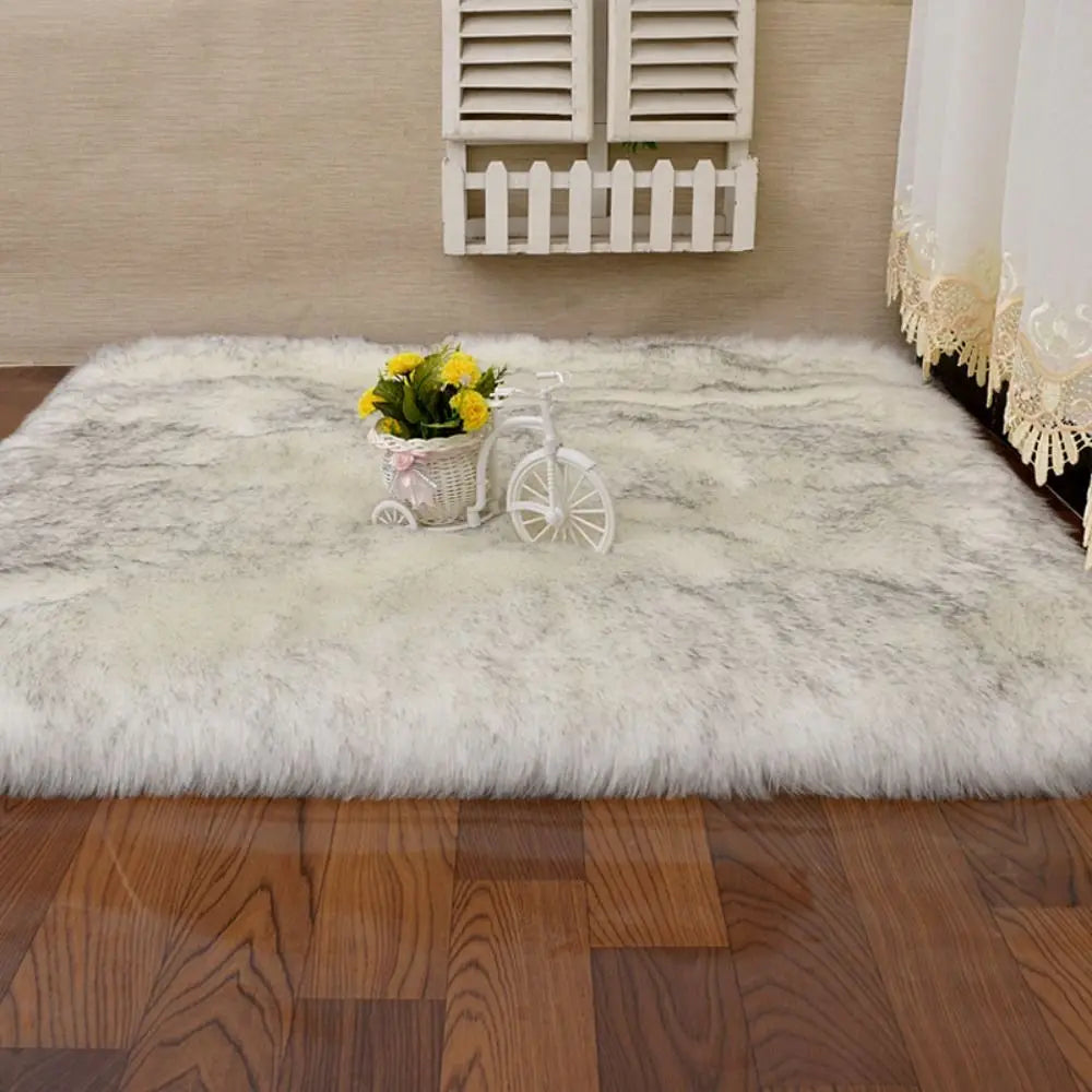 Faux Sheepskin Plush Area Rug