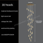 Nordic Crystal Chandelier Multi-Ring Design