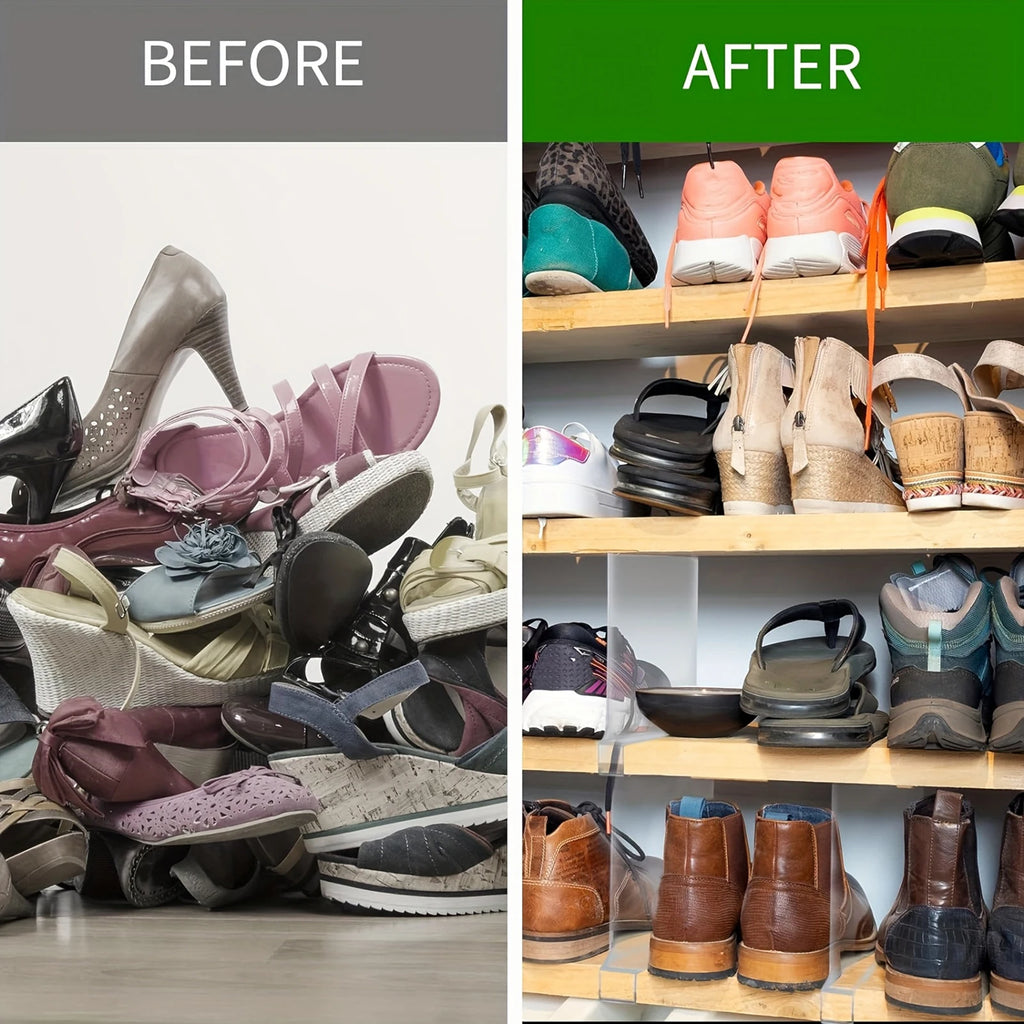 No-Drill Clear Acrylic Shelf Dividers