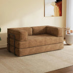 Brown Corduroy Convertible Sleeper Sofa