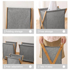 Foldable Bamboo Laundry Basket Organizer