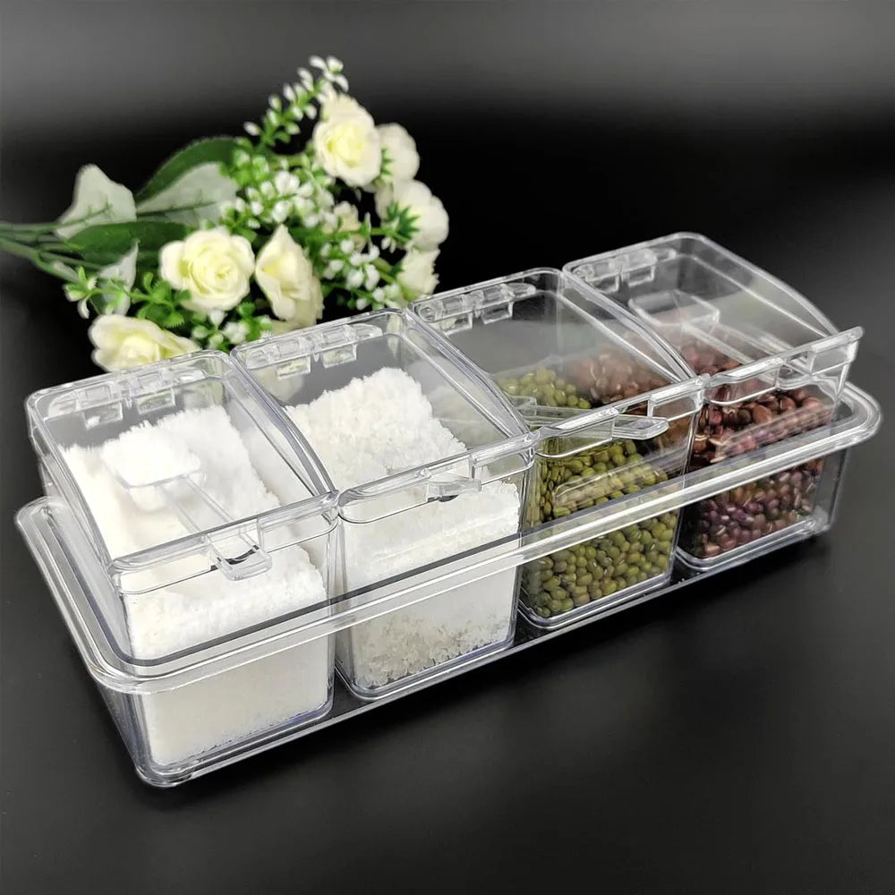 Clear Acrylic Spice Organizer Set