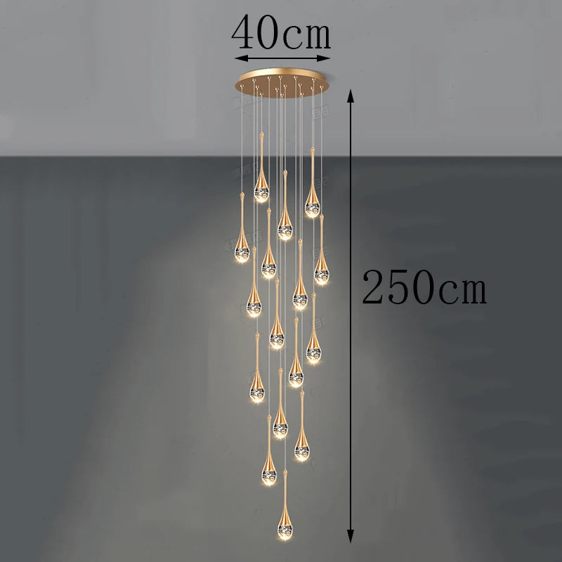 Modern Crystal Staircase Chandelier