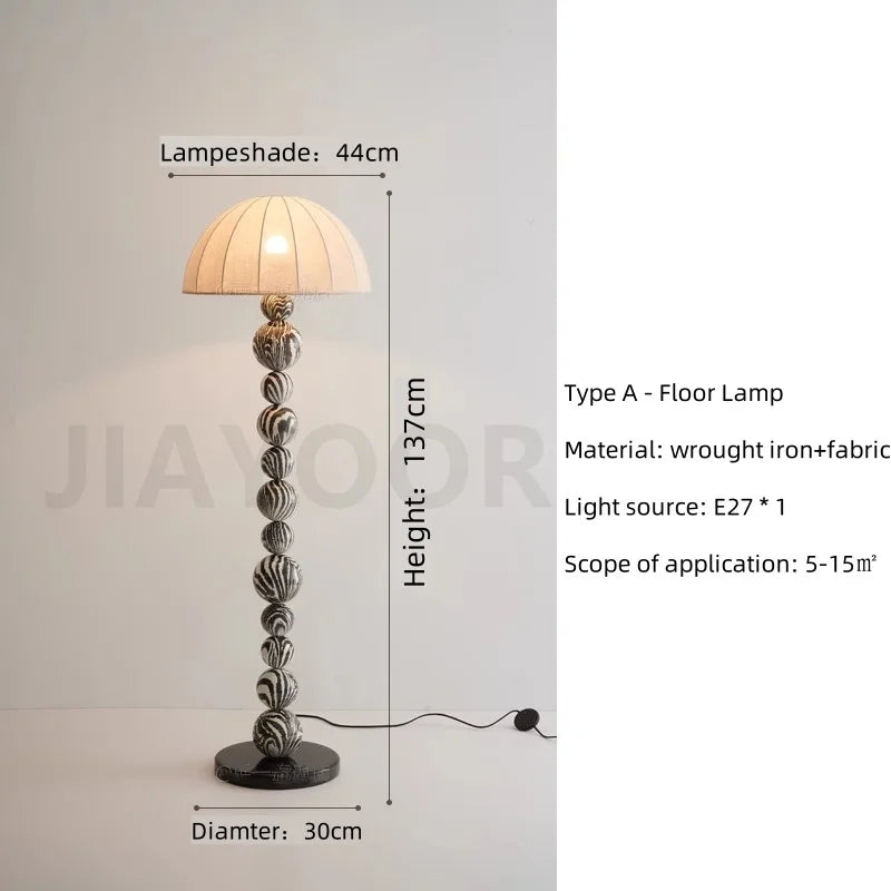 Medieval Zebra Floor Lamp
