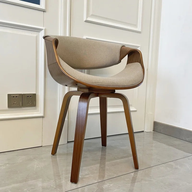 Mid-Century Curved Dining Armchair
