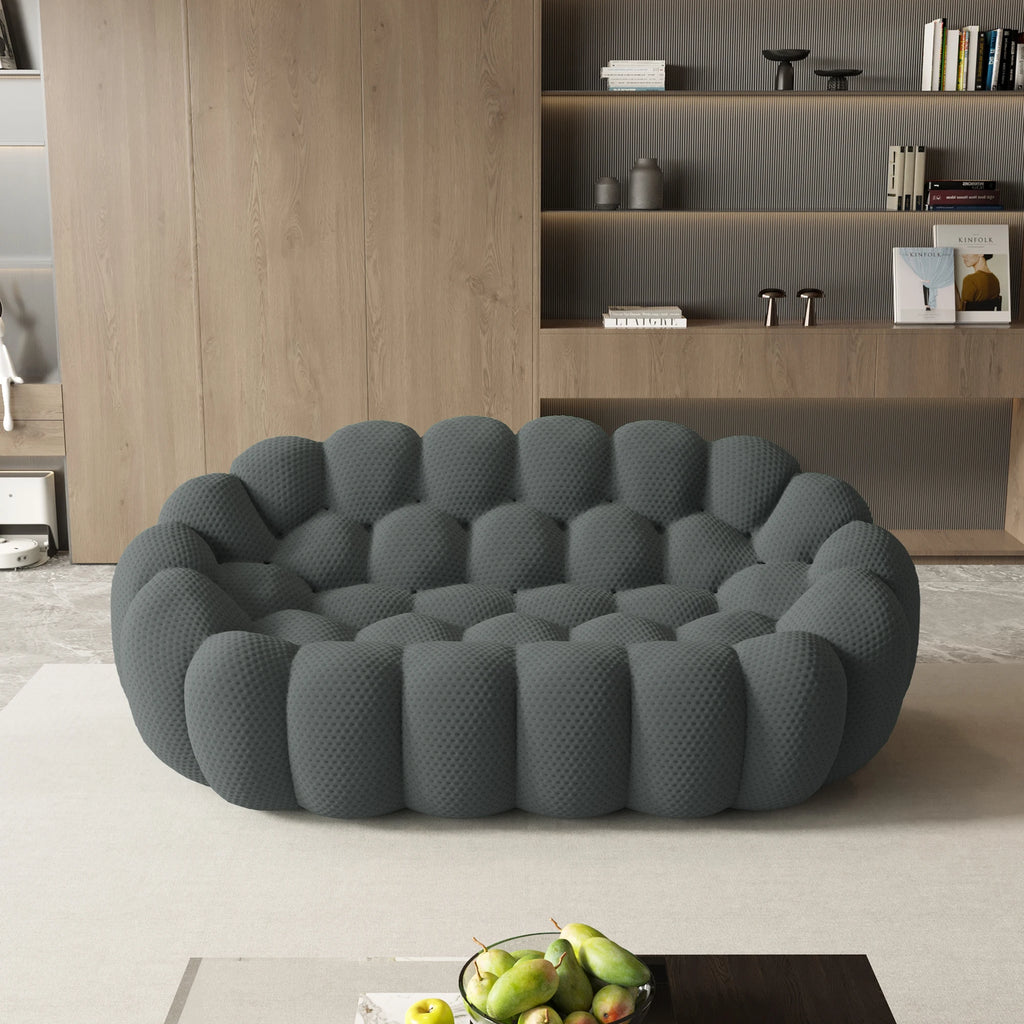 78" Curved Boneless Floor Sofa