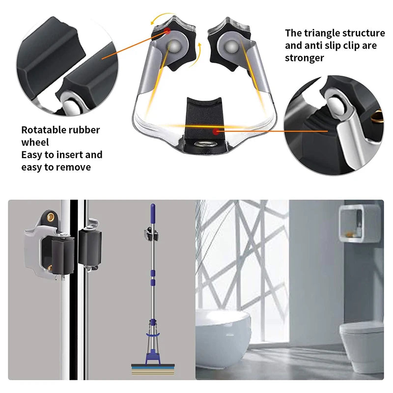 Wall Mounted Mop Broom Holder