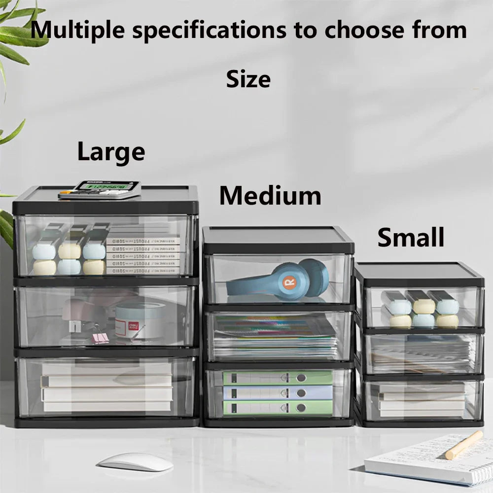 Clear Desktop Storage Drawer Organizer