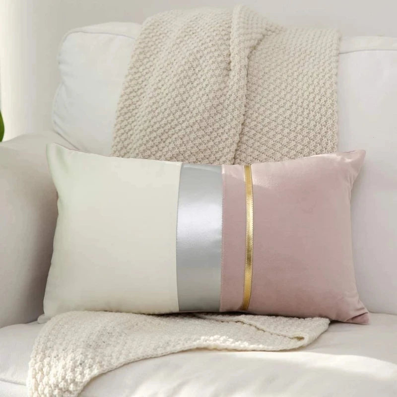 Luxury Velvet Patchwork Cushion Cover