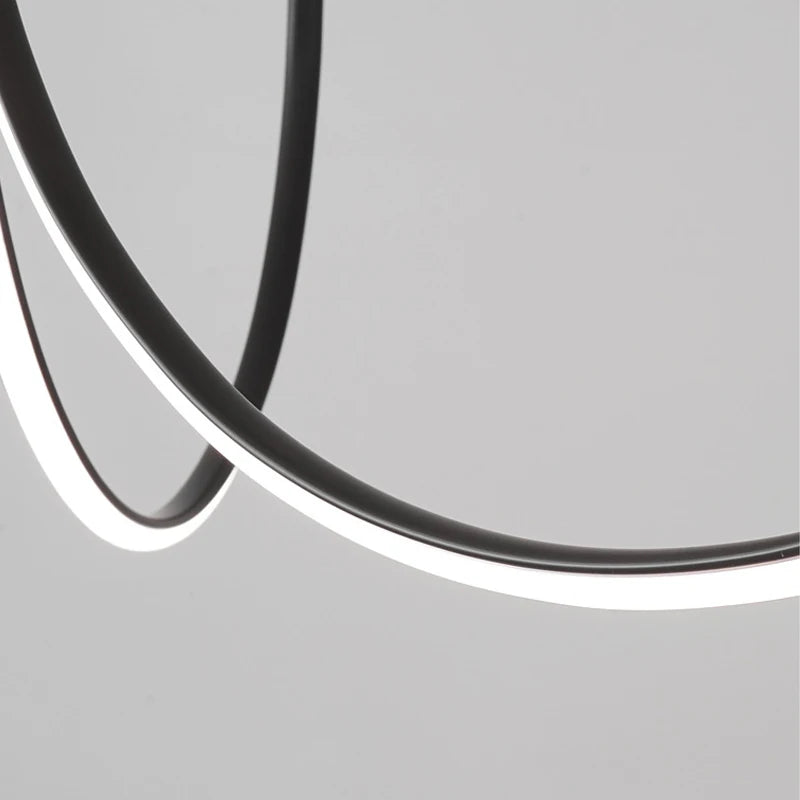 Nordic Minimalist Copper Line Chandelier