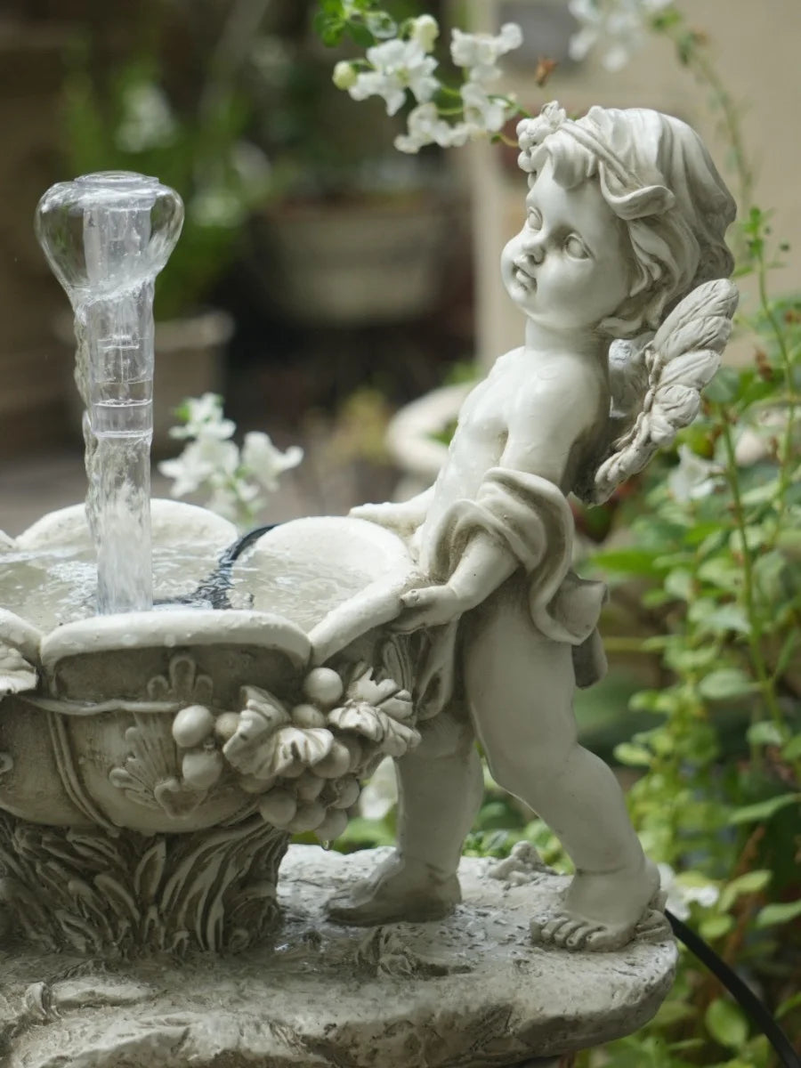 European Angel Garden Fountain Sculpture