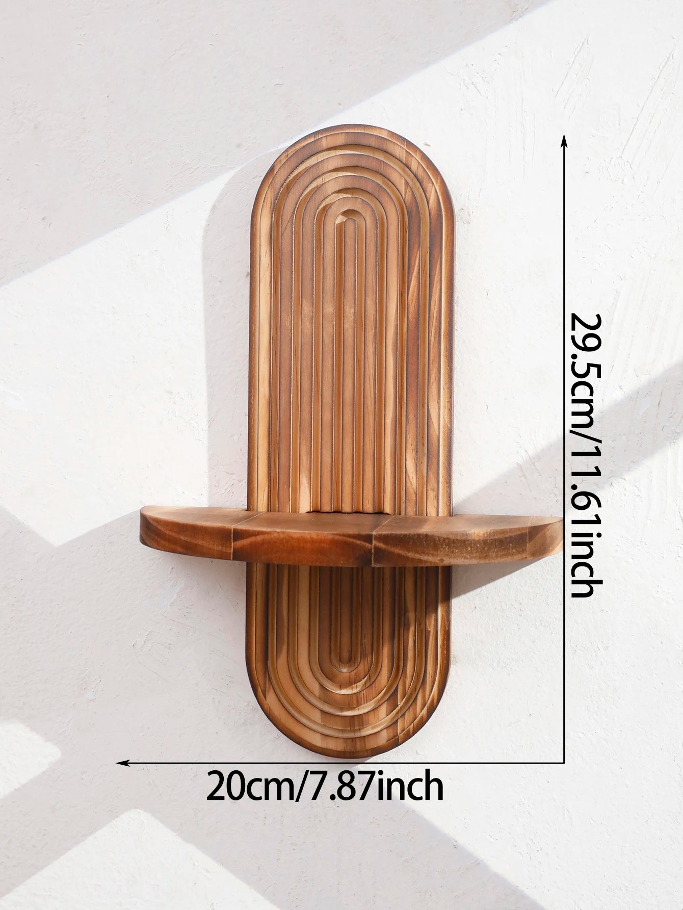 Boho Geometric Wooden Shelf