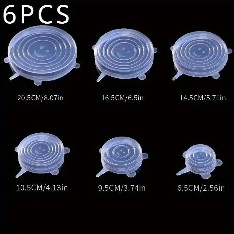 6-Pack Reusable Silicone Stretch Lids