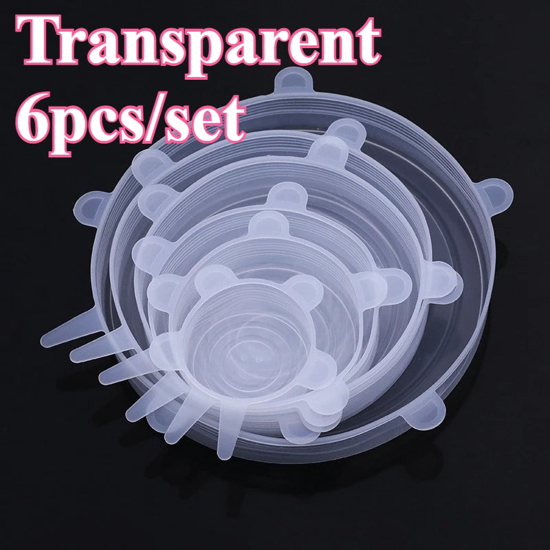 6-Pack Reusable Silicone Stretch Lids