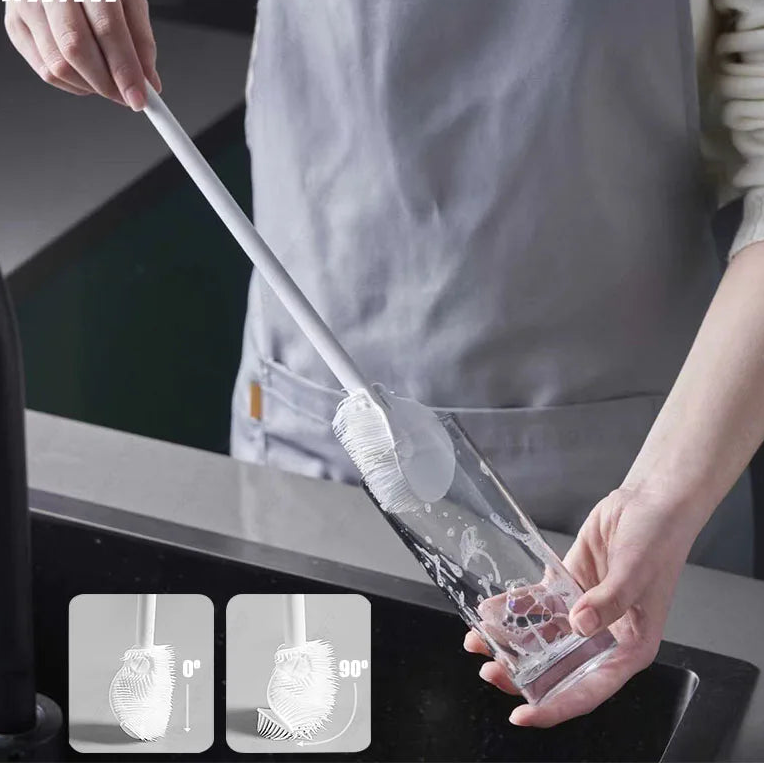 Long Handle Silicone Bottle Brush