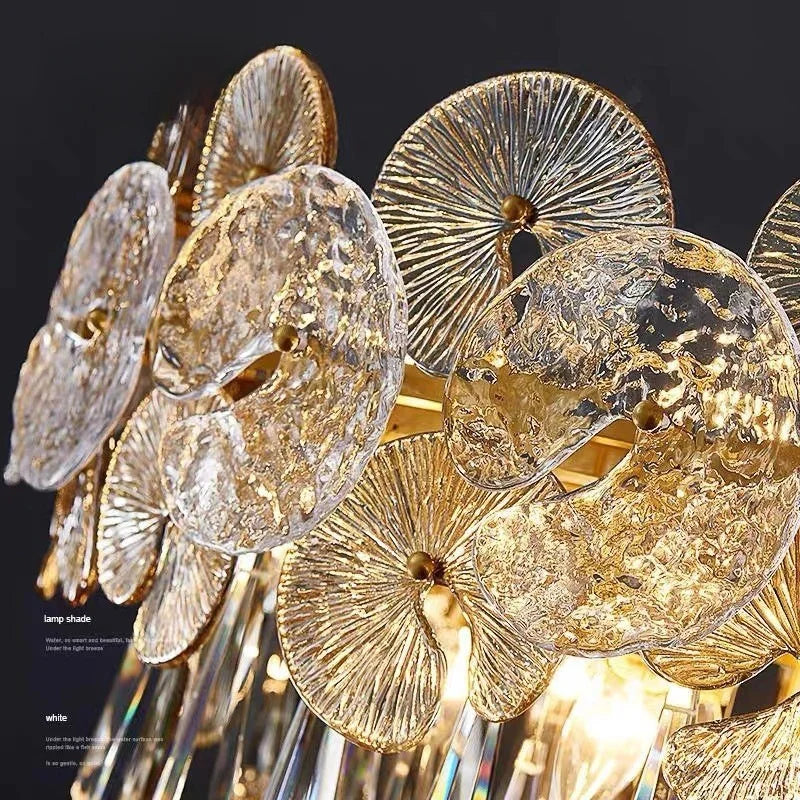 Luxury Crystal Lotus Pendant Light