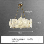 Natural Marble LED Chandelier