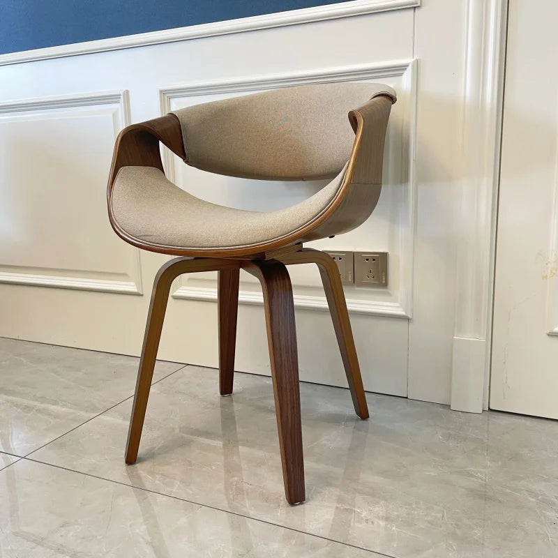 Mid-Century Curved Dining Armchair
