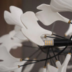Ceramic Gingko Leaf Chandelier