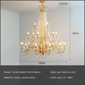 Gold Crystal Candle Chandelier Luxury