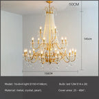 Gold Crystal Candle Chandelier Luxury