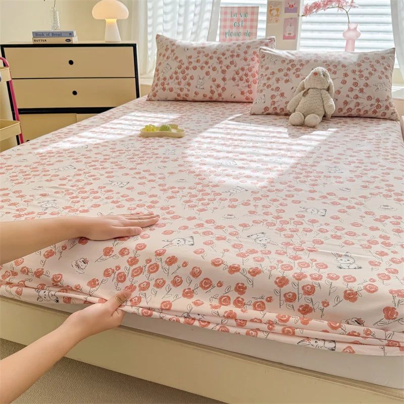 Soft 400TC Floral Fitted Sheet