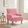 Pink Corduroy Modern Accent Chair