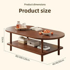 Oval Storage Coffee Table