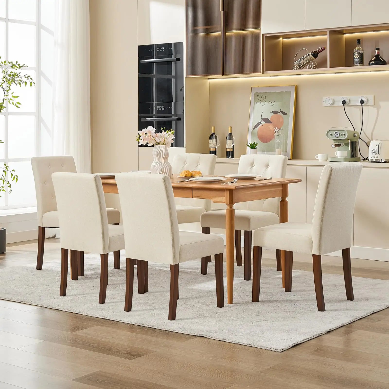 Upholstered Parsons Dining Chairs Set