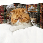 Soft Cat Fleece Throw Blanket