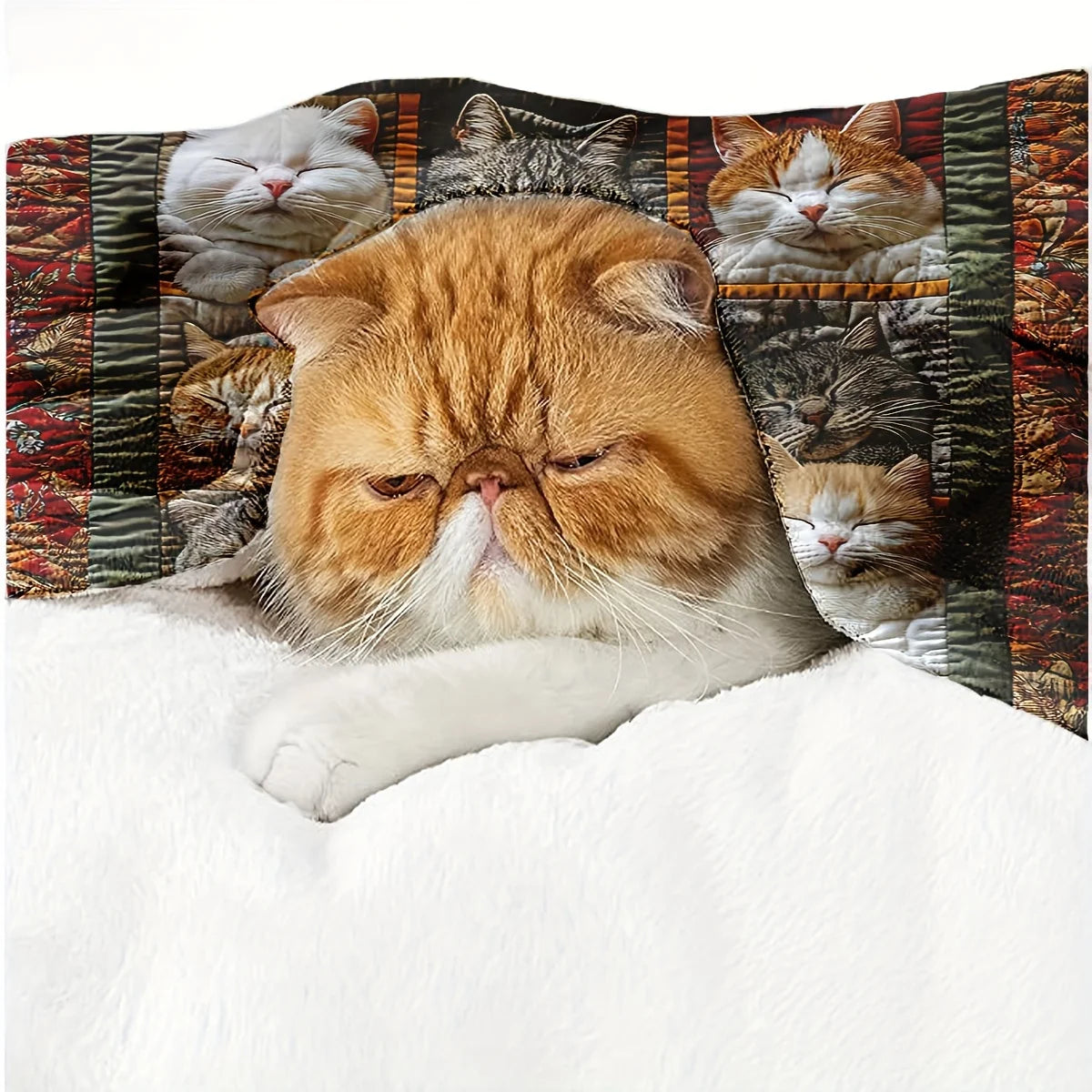 Soft Cat Fleece Throw Blanket