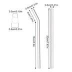 Premium 8mm Borosilicate Bubble Straws