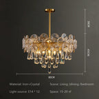 Luxury Crystal Lotus Pendant Light