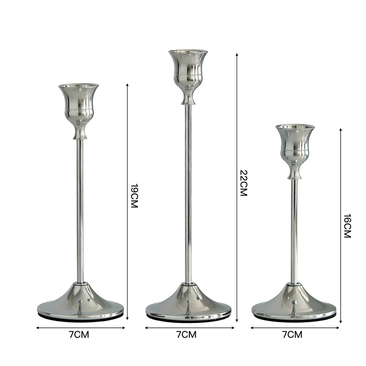 Elegant Metal Candle Holder Set