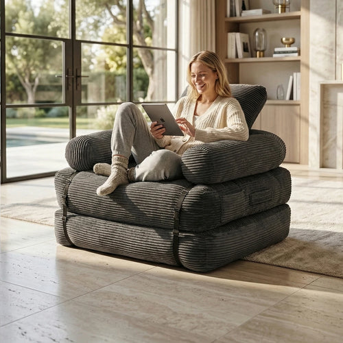 70" Minimalist Modular Sofa Bed