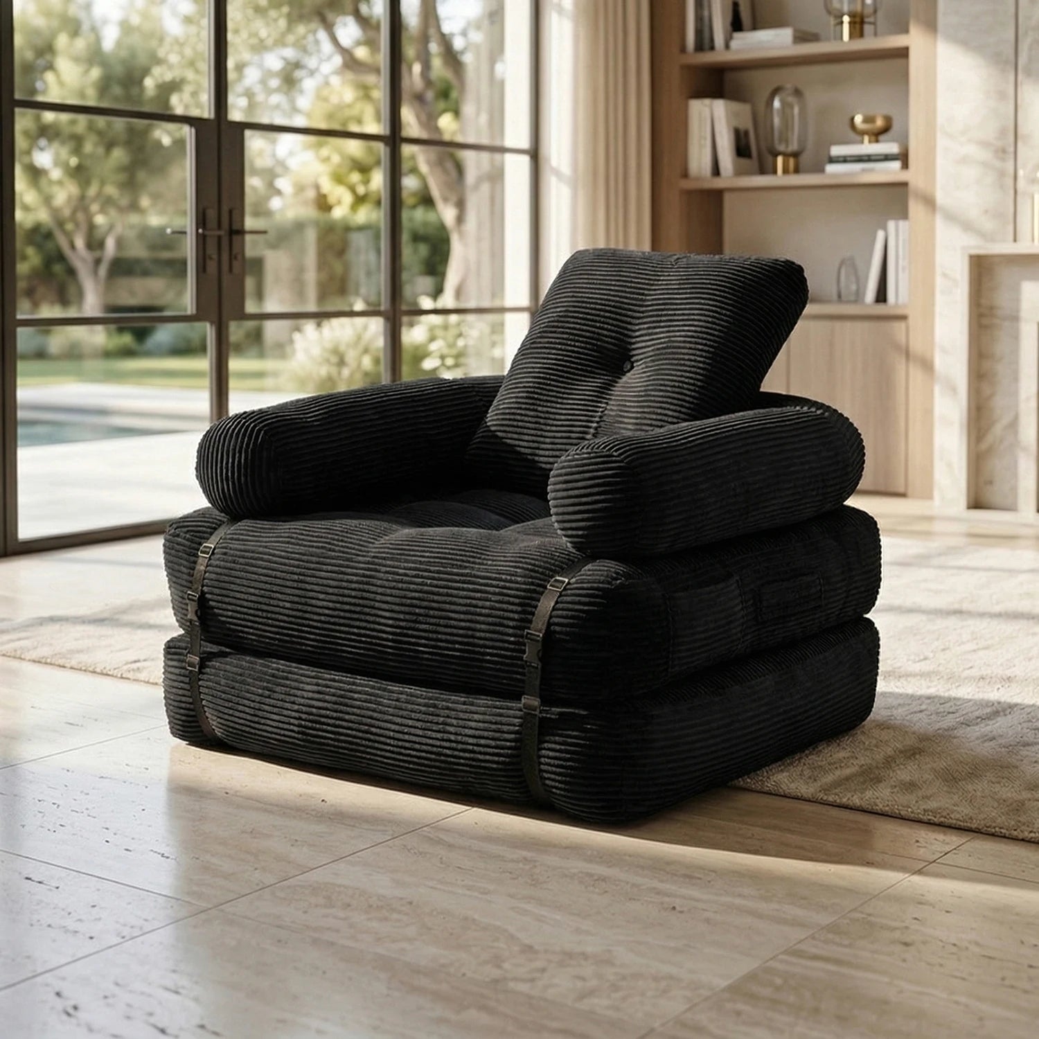 70" Minimalist Modular Sofa Bed