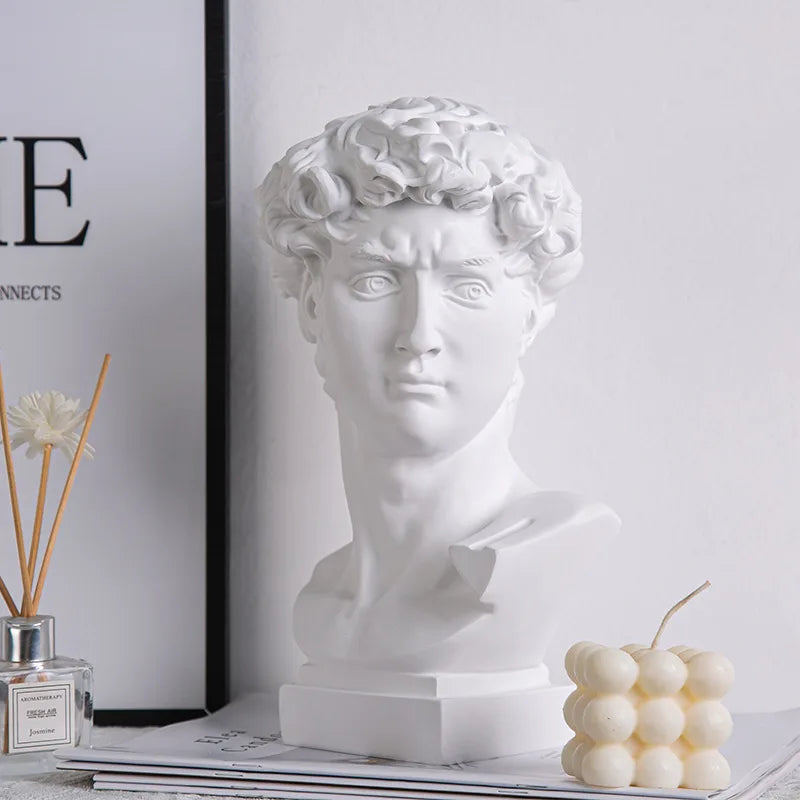 European David Head Resin Bust Sculpture