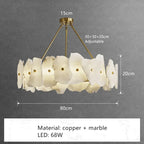Natural Marble LED Chandelier