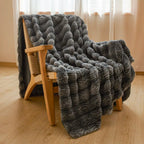 Plush Faux Rabbit Fur Blanket