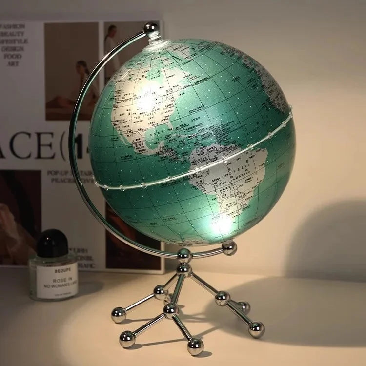 Luxury Modern Globe & Sailboat Metal Sculpture