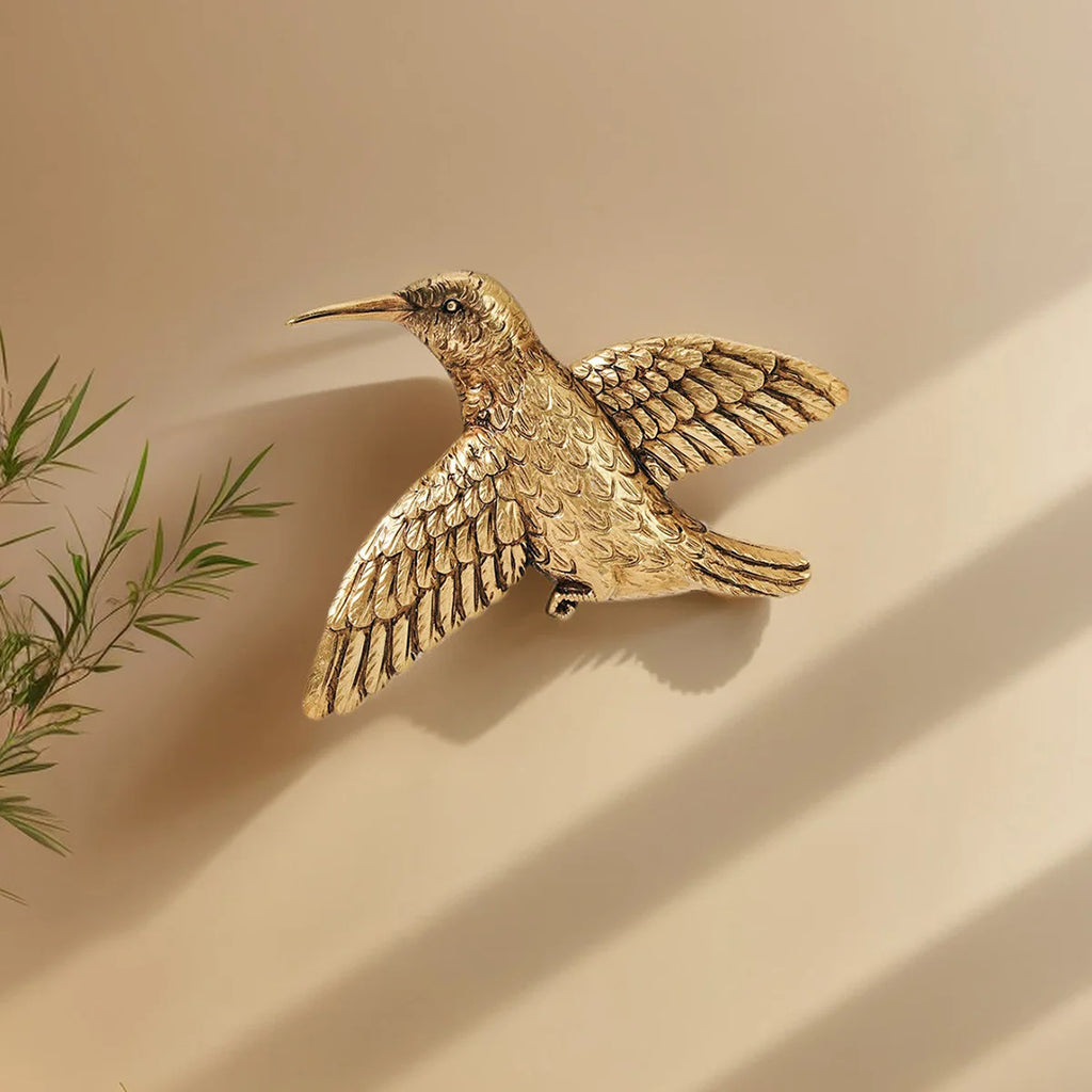 Resin Flying Hummingbird Wall Decor