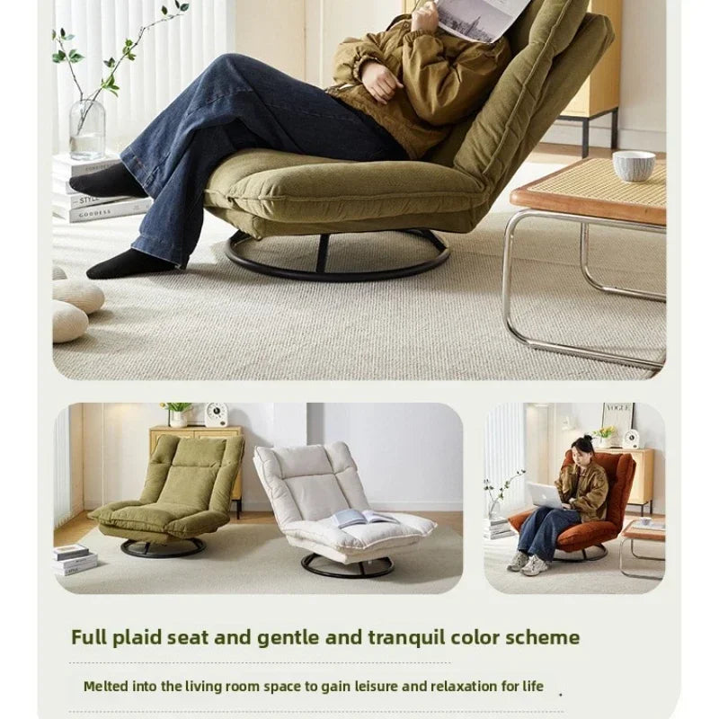 Rotating Fabric Swivel Lounge Chair