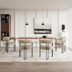 Bouclé Fabric Dining Armchairs Set