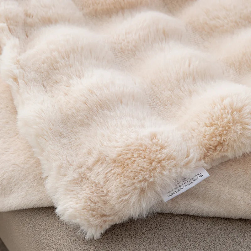 Luxury Rabbit Plush Winter Blanket