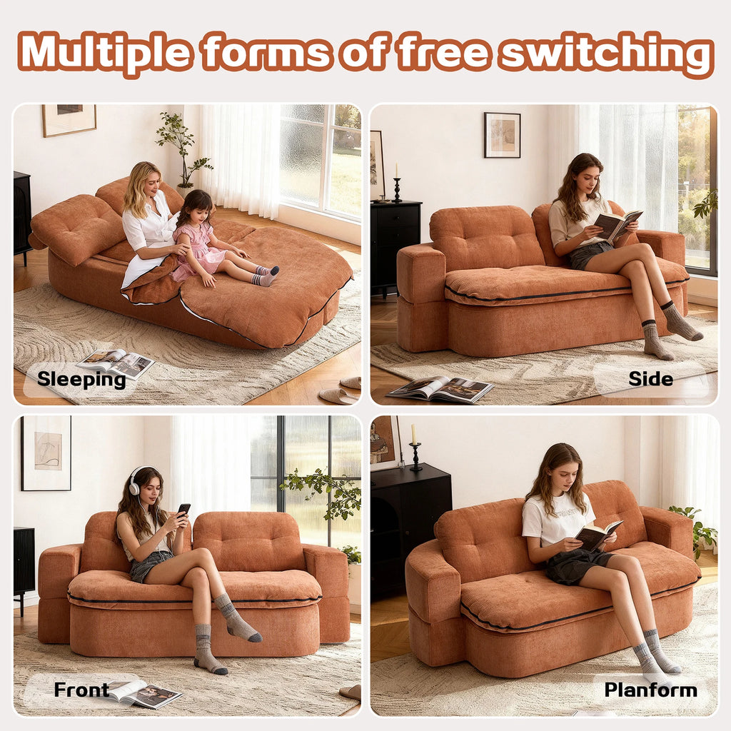 79" Boneless Convertible Loveseat Bed